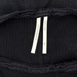 Anthropologie Black Oversized Waffle Knit Crew Neck Long Sleeve Top Size XS Photo 4