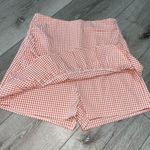 Lulus  NWT Our Summer Love Coral Pink Gingham Ruffled Skort S Photo 6