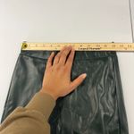 Alya Faux Leather Ankle Pants Women Small Dark Green Stretch Mid Rise Skinny Leg Photo 6