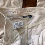 American Eagle Dreamy Drape Stretch Corduroy Wide Leg Cargo Pants Ivory Size 10 Photo 3