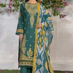 Pakistani designer winter dress Green Size L Photo 1