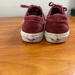 Vans  Style 36 Old Skool Low Top Sneaker Maroon Suede Sneaker Skate Gold Detail Photo 5