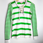 Lilly Pulitzer  Shirt Womens Size Small Green White Striped Long Sleeve Pullover Photo 0