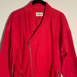 ÉTICA CHARLEY BIKER DRESS Etica Red Moto Jacket Asymmetrical Zip Pockets Women M Size M Photo 2