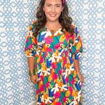 Briton Court Pampas Maxi Dress in Tangerine Tango Blue Size M Photo 5