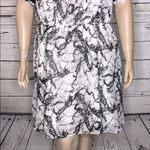 ASOS  Curve NWT Size 16 Black & White Marble Print Elastic Waistline Dress Photo 2