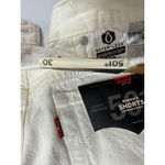 Levi's  501‎ High Rise Denim Shorts Frayed Hem White Premium Size 30 Photo 9