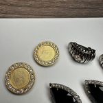 Rhinestone Clip On Earrings Lot Of 4 Women’s Costume Mix Great For Parties Photo 1