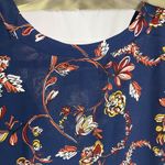 Emma & Michele  Women's 3X Blue Floral Long Sleeve Button Down Tiered‎ Dress New Photo 8