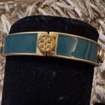 Tory Burch NWT Authentic Green Enamel Logo 7mm Bracelet with Dustbag Photo 5