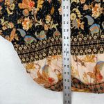 Desigual  Sumatra Black Floral Print Long Sleeve Blouse Batwing Size L‎ Bohemian Photo 2