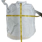 J.Crew Classic-fit soft gauze shirt blue white stripe womens Size 12 blue white Photo 14