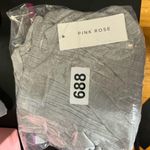 Pink Rose Cream Asymmetrical Long Sleeve Dress Photo 3