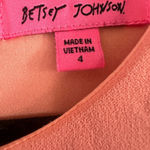 Betsey Johnson Women’s Peach Color Lined Sheath Dress 4 Stretchy #546 Photo 2