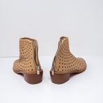 Loeffler Randall Lone Genuine Leather Perforated Open Toe Ankle Block Heel Boots Photo 2