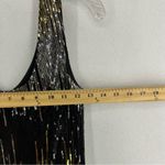Glam Hearts V Neck Mini Pencil Sequence Dress Womens Medium Black Gold Photo 4