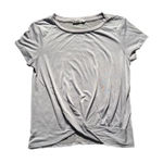 Pink Rose  Grey Cropped Blouse Size Small‎ Photo 0