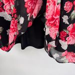 Torrid  Romantic Floral Babydoll Top Black Pink Floral Lined‎ Size L Photo 3
