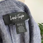 Lord and Taylor  Linen Notched Lapel Zip Up Lightweight Jacket Medium Photo 5