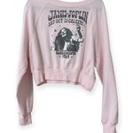 Recycled Karma ODDPEOPLE by RKB med Janis Joplin 1969 tour cropped pink grey graphic Sweatshirt Photo 0