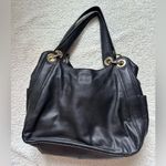 Michael Kors Black Leather LUDLOW Hobo Bag Shoulder Purse Drawstring Photo 6