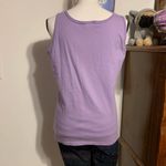 Hanes  Purple Embroidery Flower Tank Top Maui Photo 5