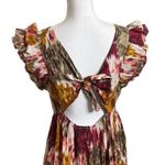 Anthropologie Love The Label Elsa Tiered Frill Maxi Dress in Savannah Women’s Size Medium Photo 4
