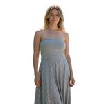 INC Striped Adustable Dress XL Sleeveless Tube Top Coastal Cruise Resort Elegant Brown Photo 7