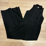 Erin Fetherston Black Halter Open Back Sleeveless Ruffle Neck Jumpsuit Size 10 Photo 0