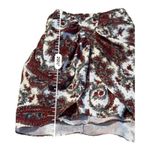 Isabel Marant Tilena White, Black & Red Paisley Print Gathered Mini Skirt Sz 40 Photo 9