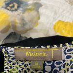 Melonie T blue & lime green belted dress size 10 Photo 3