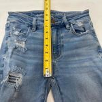 American Eagle  Jeans Womens 00 Regular Blue High Rise Light Wash Jegging Raw Hem Photo 8