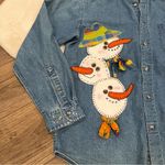 Unique Vintage Vintage Christmas Denim Shirt Photo 1