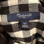 Madewell COURIER BLACK WHITE CHECK BUFFALO PLAID FLANNEL SHIRTDRESS XS Photo 6