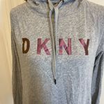 DKNY Sport Hooded Thin Sweatshirt Logo Athletic Athleisure Top EUC Photo 2