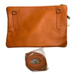 Scuola del Cuoio Firenze Orange Leather Clutch Convertible Shoulder Bag Photo 1