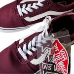 Vans   Canvas and Burgundy and White Lace Up Sneakers Sz 6.5 New With Tag Photo 4