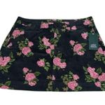 Wild Fable NEW  Rose Printed Corduroy Mini Skirt Festival Fairygoth Juniors 2 Photo 1