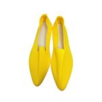 Womens Knit Pointed Toe Loafers Slip On Flats Comfort Casual Shoes Yellow Size 10 Photo 1