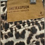 One Teaspoon Bandits Mid Waist Button fly Denim Jean Shorts - Animal Print Sz 27 Photo 7