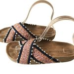 Ulla Johnson  Babette Slide Sandals Beaded Embroidered Red Blue 36 US 6 Photo 3