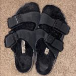 Birkenstock Black Fuzzy Birkenstocks Photo 3