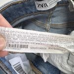 ZARA ‎ Jeans Womens 2 Blue Distressed Skinny Stretch Mid Rise Denim Pants Photo 4