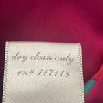 Miami  Navy Blue Long‎ Sleeve Blouse Top Keyhole Neckline Colorblock Retro Sz S Photo 6