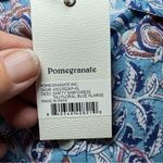 NWT Pomegranate Blue Floral Shifty Shirt Dress Cotton Maxi Belt Button Size XL Photo 6
