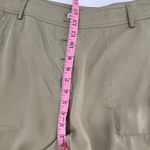 DKNY NEW Button Front Wide Leg Crop Pant Capri Green Size 10 Photo 10