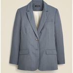 J.Crew Relaxed Blazer Jacket Gauzy Italian Wool Blend Warm Chambray US 4 NWT Photo 1