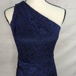 Sam Edelman Sam Edleman‎ Navy One Shoulder Lace Mini Dress Photo 1