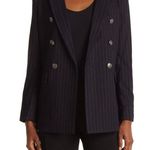 Rebecca Minkoff  Woman's 6 Navy Blue Pinstripe‎ Double Breasted Gabby Blazer Photo 0