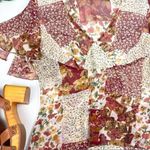 G.H Bass & Co vintage floral patchwork design blouse Will fit as a small. Pink Photo 1